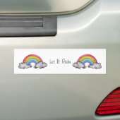 Niedlicher Regenbogen und Wolken Autoaufkleber (Auf Auto)