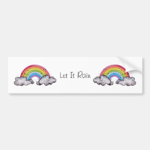 Niedlicher Regenbogen und Wolken Autoaufkleber
