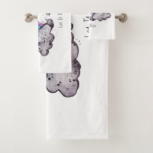 Niedlicher Regenbogen und Wolken Badhandtuch Set (Insitu)