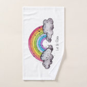 Niedlicher Regenbogen und Wolken Badhandtuch Set (Handtuch)