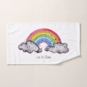 Niedlicher Regenbogen und Wolken Badhandtuch Set (Handtuch)