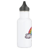 Niedlicher Regenbogen und Wolken Edelstahlflasche (Links)