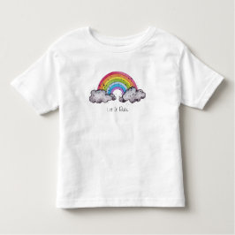 Niedlicher Regenbogen und Wolken Kleinkind T-shirt