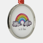 Niedlicher Regenbogen und Wolken Ornament Aus Metall (Rechts)
