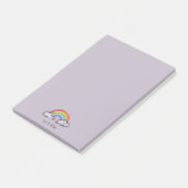 Niedlicher Regenbogen und Wolken Post-it Klebezettel (angewinkelt)