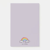 Niedlicher Regenbogen und Wolken Post-it Klebezettel (Vorderseite)