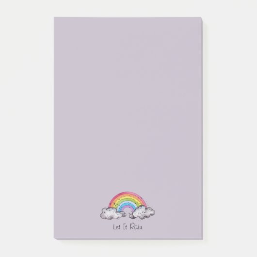 Niedlicher Regenbogen und Wolken Post-it Klebezettel (Vorderseite)