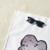 Niedlicher Regenbogen und Wolken Strandtuch (Beispiel)