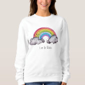 Niedlicher Regenbogen und Wolken Sweatshirt (Vorderseite)