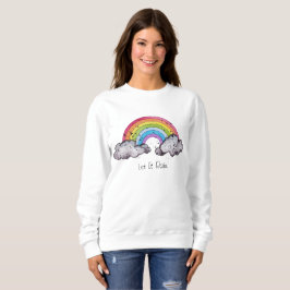 Niedlicher Regenbogen und Wolken Sweatshirt