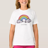 Niedlicher Regenbogen und Wolken T-Shirt (Vorderseite)