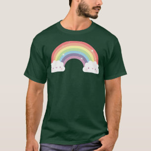 Niedlicher Regenbogen und Wolken T-Shirt