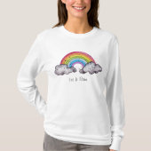 Niedlicher Regenbogen und Wolken T-Shirt (Vorderseite)