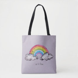 Niedlicher Regenbogen und Wolken Tasche