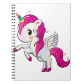 Niedlicher Regenbogen Unicorn Notizblock (Vorderseite)