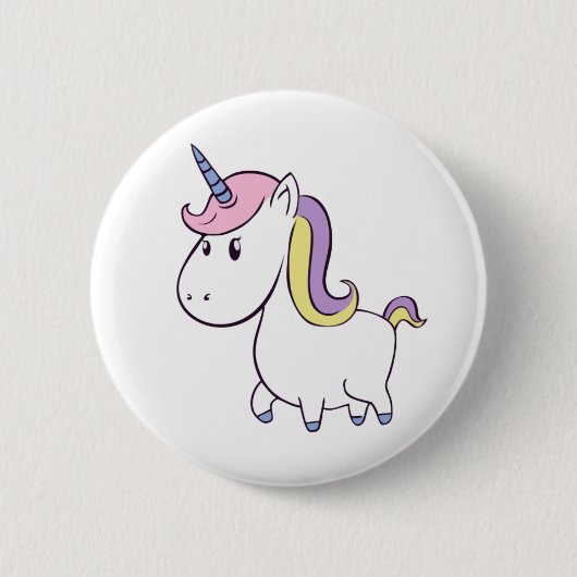 Niedlicher Regenbogen Unicornknopf für Kinder Button (Vorderseite)