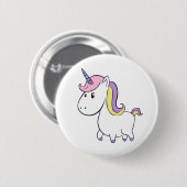 Niedlicher Regenbogen Unicornknopf für Kinder Button (Vorne & Hinten)