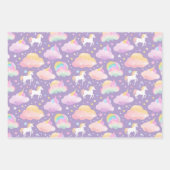 Niedlicher Regenbogen verleiht magische Geburtstag Geschenkpapier Set (Vorderseite 3)