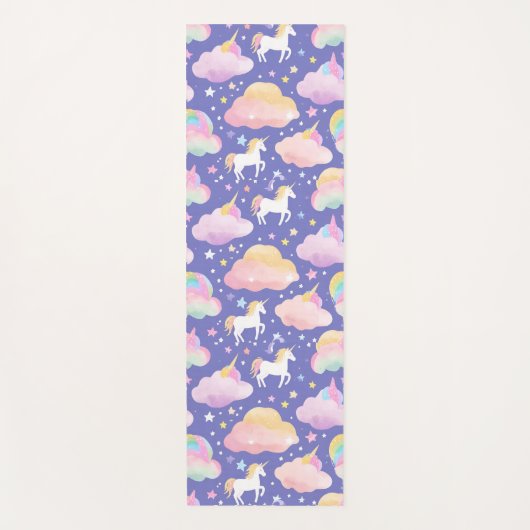 Niedlicher Regenbogen verleiht magische Geburtstag Yogamatte (Vorderseite)