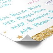 Niedlicher Regenbogen Was ist Ihr Einhornname-Spie Poster (Ecke)