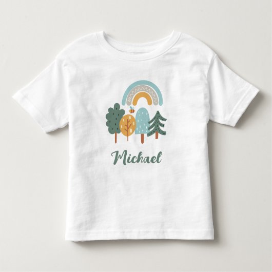 Niedlicher Regenbogen-Zauberwald Kleinkind T-shirt (Vorderseite)