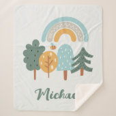 Niedlicher Regenbogen-Zauberwald Sherpadecke (Vorderseite)