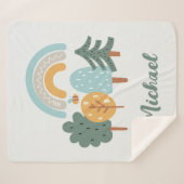 Niedlicher Regenbogen-Zauberwald Sherpadecke (Vorderseite (Horizontal))