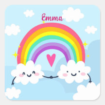 Niedlicher Regenbogenaufkleber