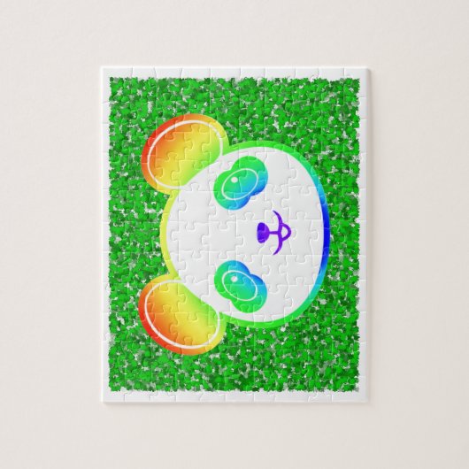 Niedlicher Regenbogenbär im Hintergrund Puzzle (Vertikal)