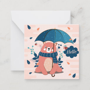 Niedlicher Regenbogenbär Mitteilungskarte