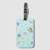 Niedlicher Regenbogenhai Geburtstag Star Party Fam Gepäckanhänger (Vorderseite Vertikal)