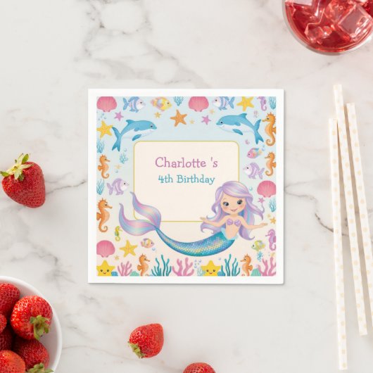Niedlicher Regenbogenhai Serviette (Beispiel)