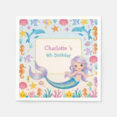 Niedlicher Regenbogenhai Serviette (Vorderseite)