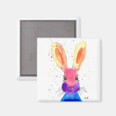 Niedlicher Regenbogenhase Magnet (Vorderseite/Rückseite)