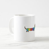 Niedlicher Regenbogenhund Kaffeetasse (Vorderseite Links)