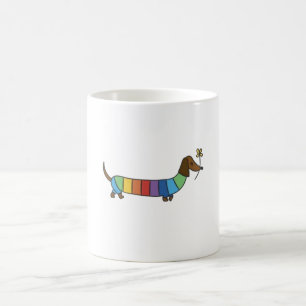 Niedlicher Regenbogenhund Kaffeetasse