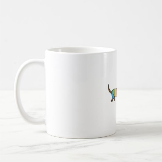 Niedlicher Regenbogenhund Kaffeetasse (Links)