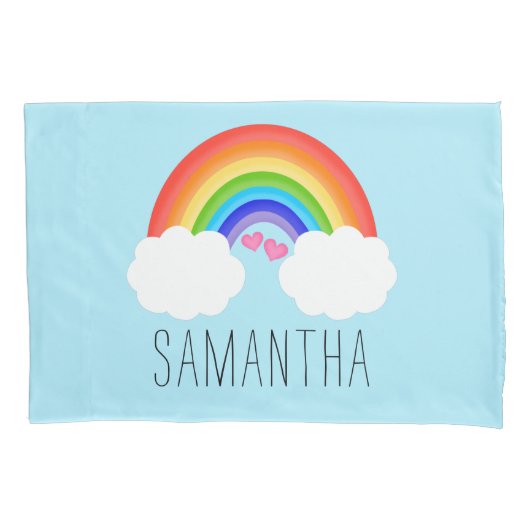 Niedlicher Regenbogenname Kissenbezug (Vorderseite)