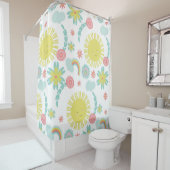 Niedlicher Regenbogensommer Duschvorhang (Beispiel)