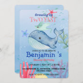 Niedlicher Regenbogenstechen Einladung (Vorne/Hinten)