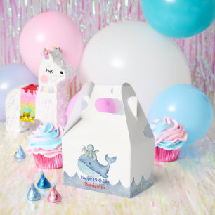 Niedlicher Regenbogentopf Whale Fische Geburtstags Geschenkschachtel