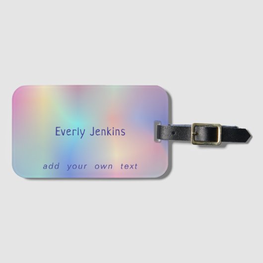 niedlicher Regenbogenverlauf Gepäckanhänger (Vorderseite (Horizontal))