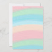 Niedlicher Regenbogenwolken-Kindergeburtstag Einladung (Rückseite)