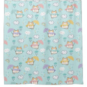 Niedlicher Regenwettervorhang Duschvorhang (Vorderseite)