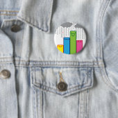 Niedlicher regnender Blockkunstknopf Button (Beispiel)