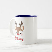 Niedlicher Reinhirtenname in Roten Weihnachten Zweifarbige Tasse (Vorderseite Links)