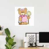 Niedlicher Reinigungsbär Poster (Heimbüro)