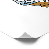 Niedlicher Reinigungsbär Poster (Ecke)