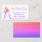 Niedlicher Reinigungsservice Visitenkarte (Vorne/Hinten)