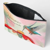 niedlicher Reißverschluss mit Kolibris Zubehörtasche (Offen)